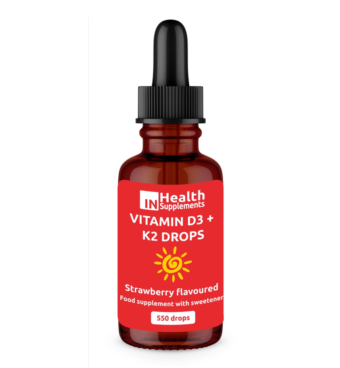 Bottle of Vitamin D3 & K2 Liquid 30ml